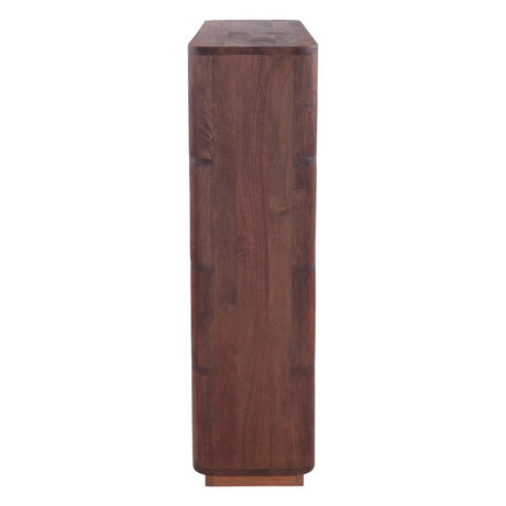 Henderson 67" Wide Bookshelf in Pecan Brown Sandblasted by Home Trends & Design at Eve Furniture