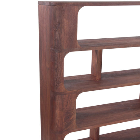 Henderson 67" Wide Bookshelf in Pecan Brown Sandblasted by Home Trends & Design at Eve Furniture