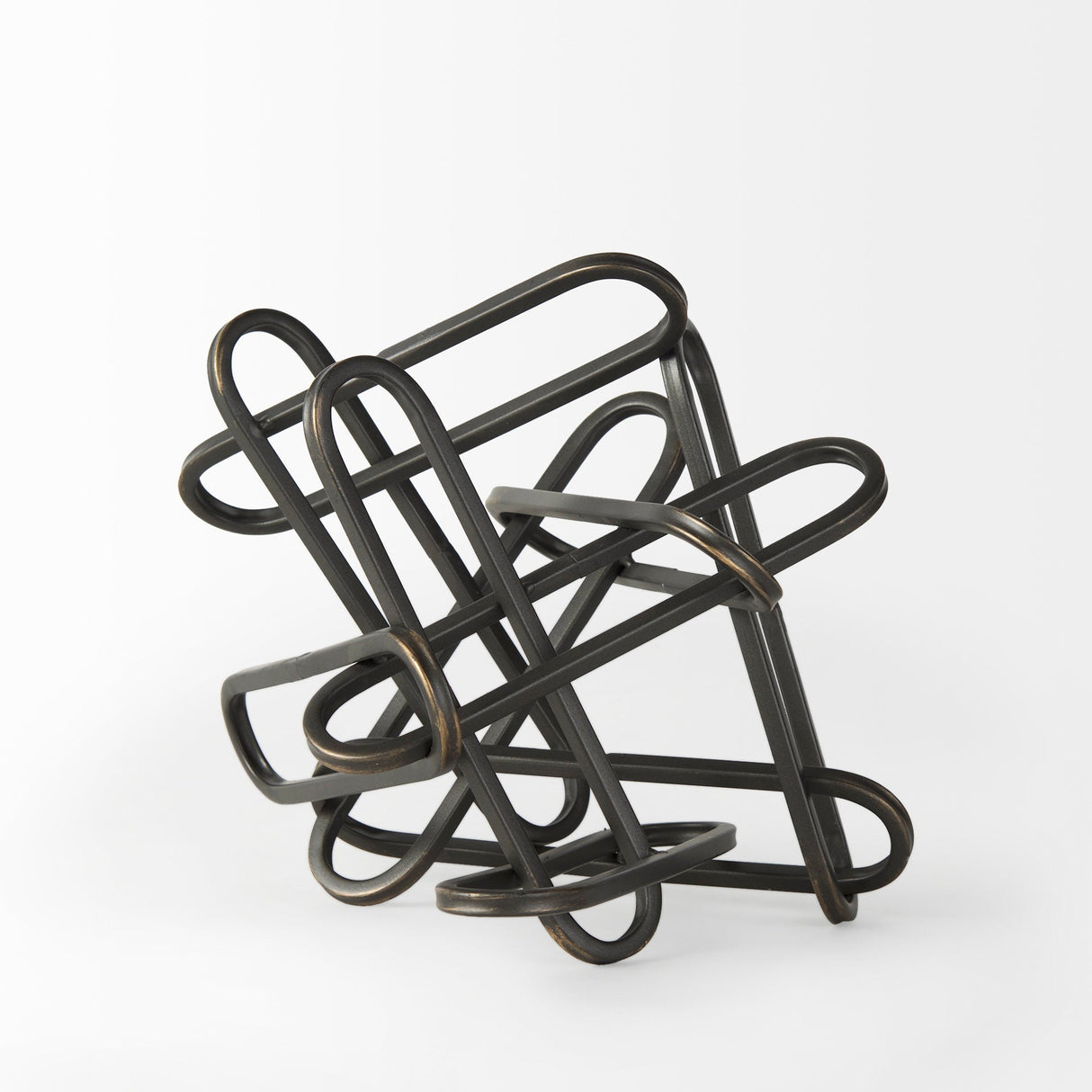 Henderson Black Metal Paperclip Decorative Object by Mercana at Eve Furniture