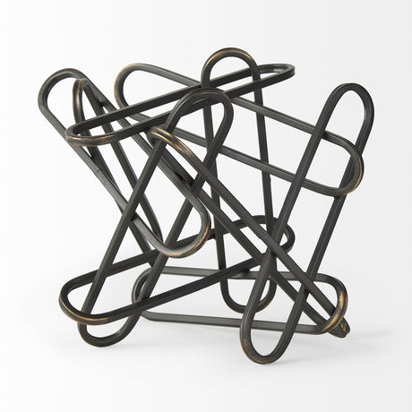 Henderson Black Metal Paperclip Decorative Object by Mercana at Eve Furniture