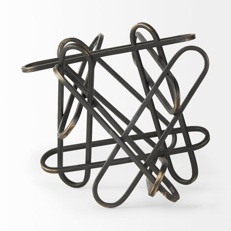 Henderson Black Metal Paperclip Decorative Object by Mercana at Eve Furniture