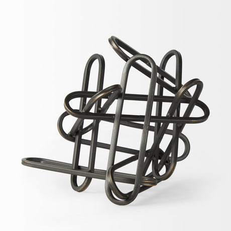 Henderson Black Metal Paperclip Decorative Object by Mercana at Eve Furniture