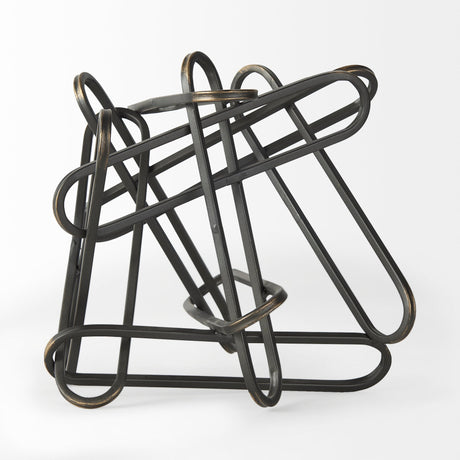 Henderson Black Metal Paperclip Decorative Object by Mercana at Eve Furniture