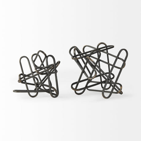 Henderson Black Metal Paperclip Decorative Object by Mercana at Eve Furniture