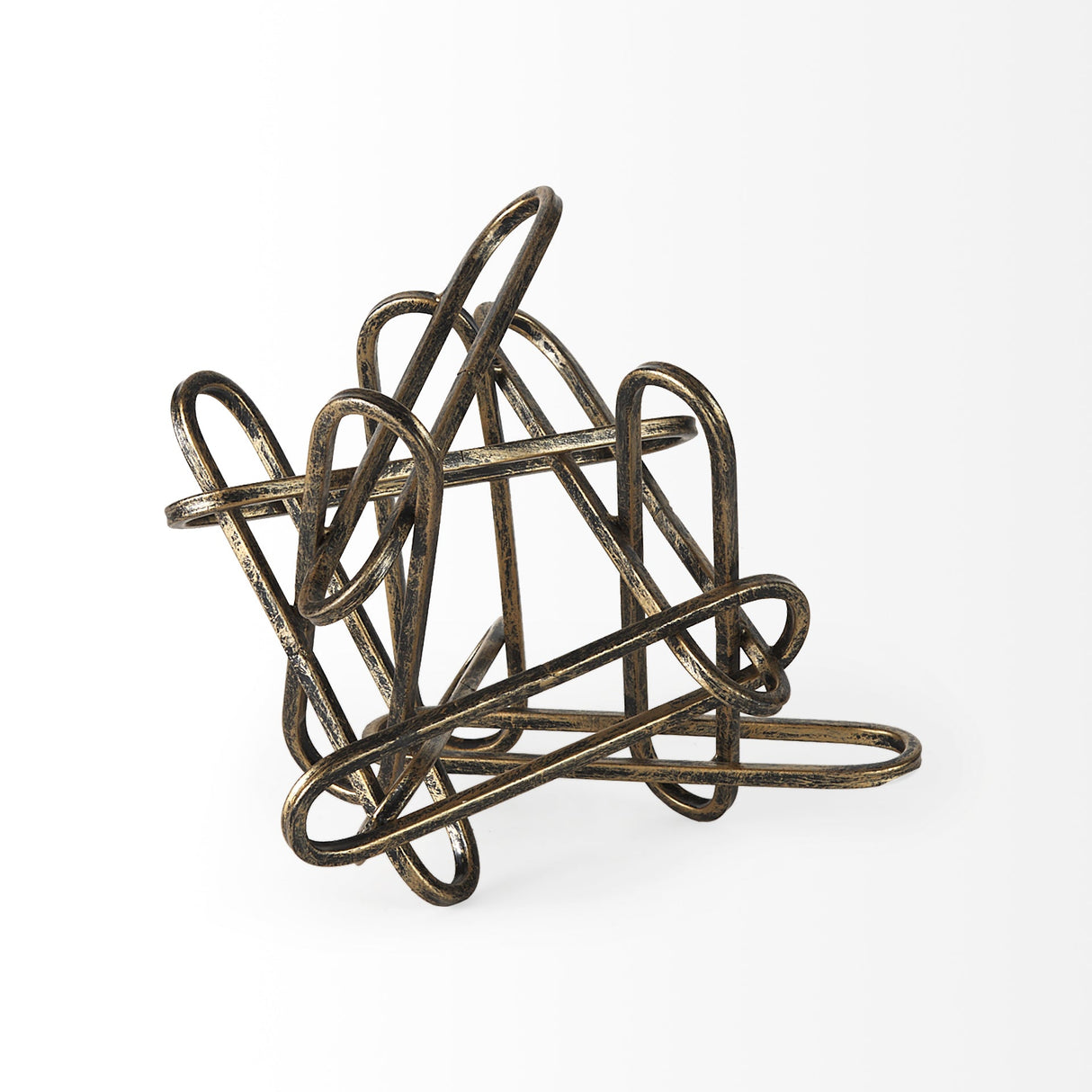 Henderson II 10L x 12W Gold Metal Paperclip Object by Mercana at Eve Furniture