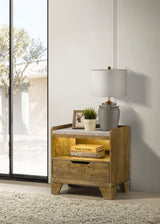 Henderson Medium Oak 1-drawer LED Nightstand Bedside Table by Coaster at Eve Furniture
