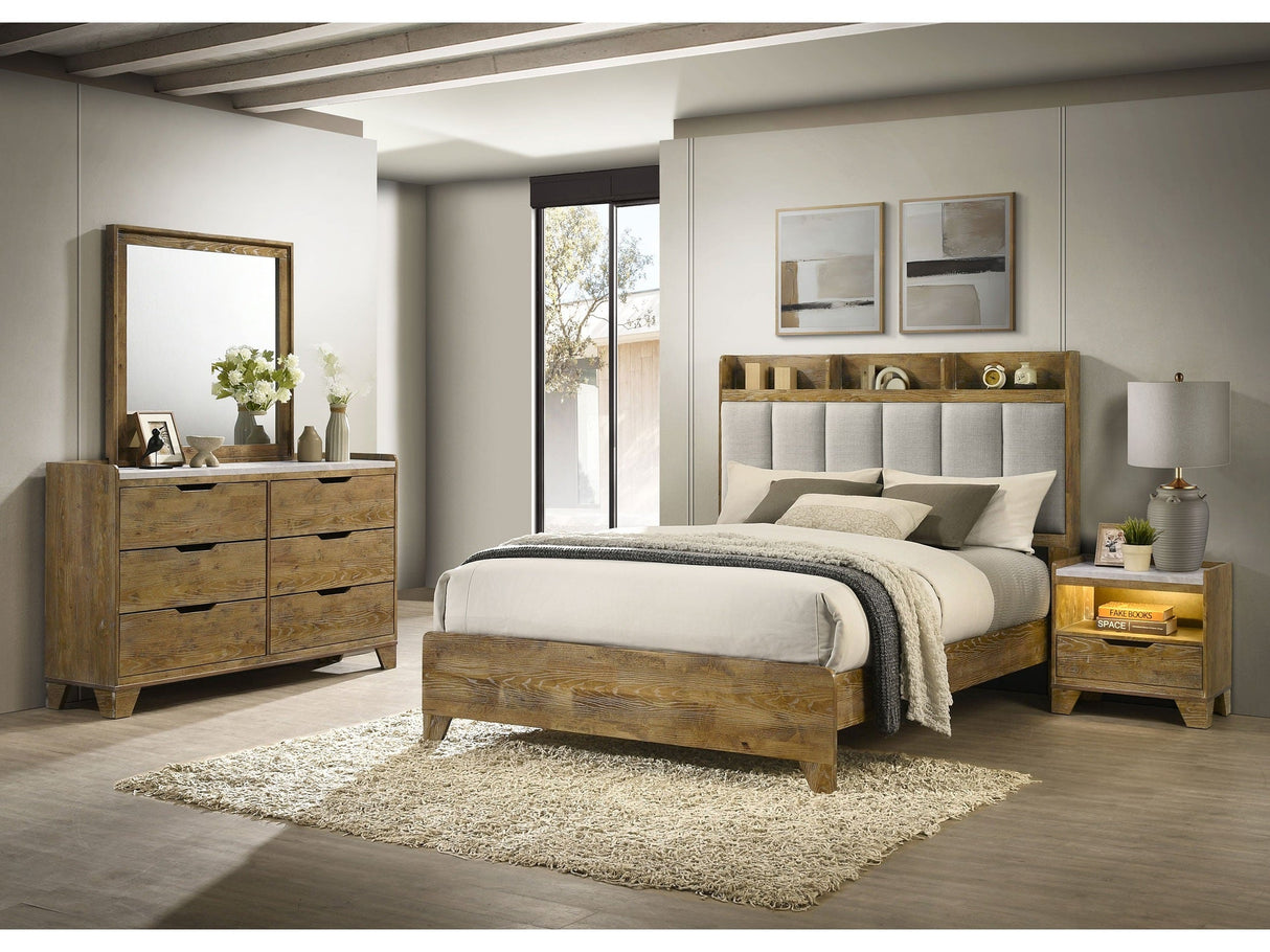 Henderson Medium Oak 4-piece Eastern King Bedroom Set by Coaster at Eve Furniture