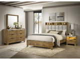 Henderson Medium Oak 4-piece Eastern King Bedroom Set by Coaster at Eve Furniture
