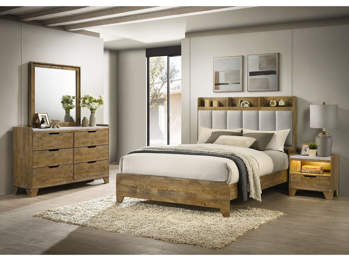 Henderson Medium Oak 4-piece Queen Bedroom Set by Coaster at Eve Furniture