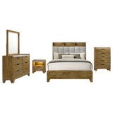 Henderson Medium Oak 5-piece Eastern King Bedroom Set by Coaster at Eve Furniture