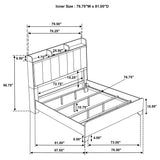 Henderson Medium Oak 57-inch Eastern King Bookcase Panel Bed by Coaster at Eve Furniture