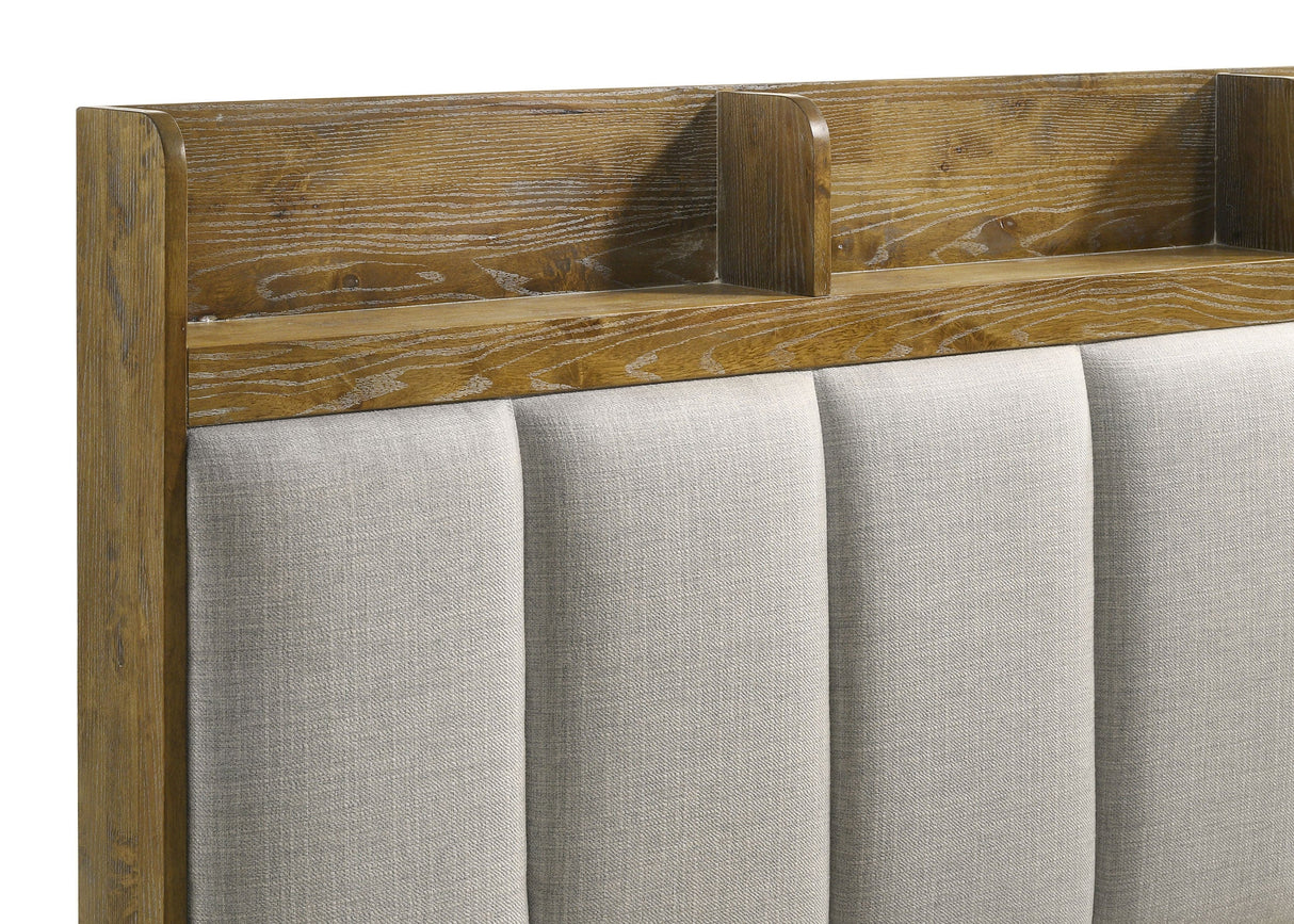 Henderson Medium Oak 57-inch Eastern King Bookcase Panel Bed by Coaster at Eve Furniture