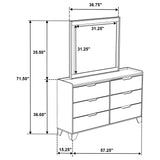 Henderson Medium Oak 6-drawer Bedroom Dresser with Mirror by Coaster at Eve Furniture