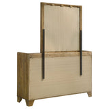 Henderson Medium Oak 6-drawer Bedroom Dresser with Mirror by Coaster at Eve Furniture