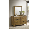 Henderson Medium Oak 6-drawer Bedroom Dresser with Mirror by Coaster at Eve Furniture