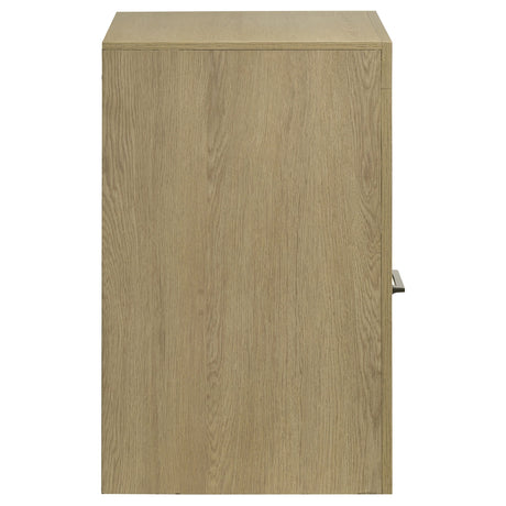 Hendricks Light Oak 1-drawer Nightstand Bedside Table with Cubby by Coaster at Eve Furniture
