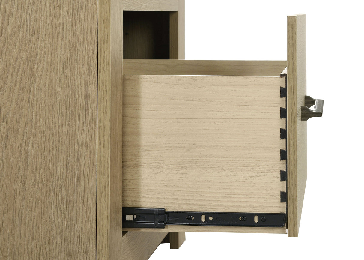 Hendricks Light Oak 1-drawer Nightstand Bedside Table with Cubby by Coaster at Eve Furniture