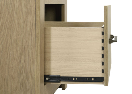 Hendricks Light Oak 1-drawer Nightstand Bedside Table with Cubby by Coaster at Eve Furniture