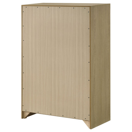 Hendricks Light Oak 5-drawer Bedroom Chest of Drawers by Coaster at Eve Furniture