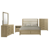 Hendricks Light Oak 5-piece Queen Bedroom Set by Coaster at Eve Furniture