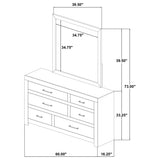 Hendricks Light Oak 6-drawer Bedroom Dresser and Mirror by Coaster at Eve Furniture