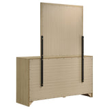 Hendricks Light Oak 6-drawer Bedroom Dresser and Mirror by Coaster at Eve Furniture