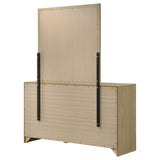 Hendricks Light Oak 6-drawer Bedroom Dresser and Mirror by Coaster at Eve Furniture