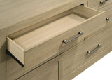 Hendricks Light Oak 6-drawer Bedroom Dresser and Mirror by Coaster at Eve Furniture
