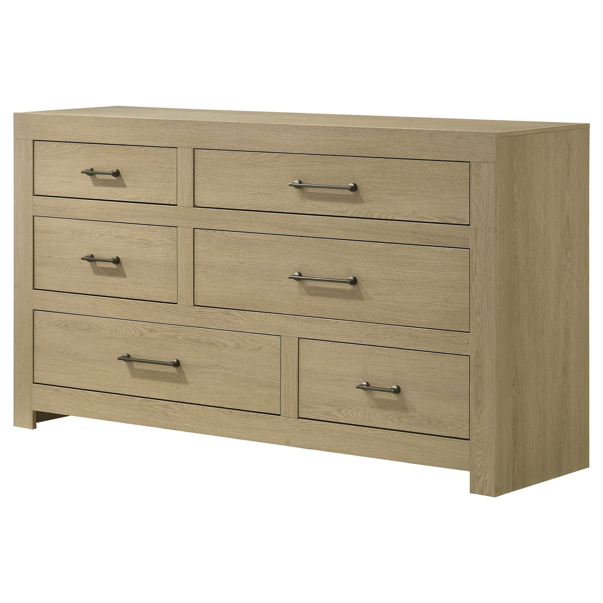 Hendricks Light Oak 6-drawer Bedroom Dresser Storage Cabinet by Coaster at Eve Furniture