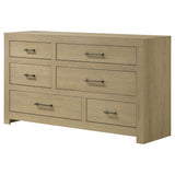 Hendricks Light Oak 6-drawer Bedroom Dresser Storage Cabinet by Coaster at Eve Furniture