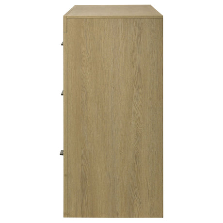 Hendricks Light Oak 6-drawer Bedroom Dresser Storage Cabinet by Coaster at Eve Furniture