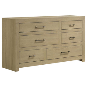 Hendricks Light Oak 6-drawer Bedroom Dresser Storage Cabinet by Coaster at Eve Furniture
