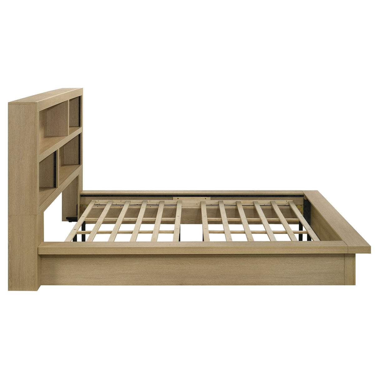 Hendricks Light Oak California King Bookcase Headboard Platform Bed by Coaster at Eve Furniture