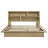 Hendricks Light Oak Eastern King Bookcase Headboard Platform Bed by Coaster at Eve Furniture