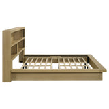 Hendricks Light Oak Eastern King Bookcase Headboard Platform Bed by Coaster at Eve Furniture