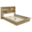 Hendricks Light Oak Queen Bookcase Headboard Platform Bed by Coaster at Eve Furniture