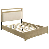 Hendricks Light Oak Queen Panel Headboard Platform Bed by Coaster at Eve Furniture