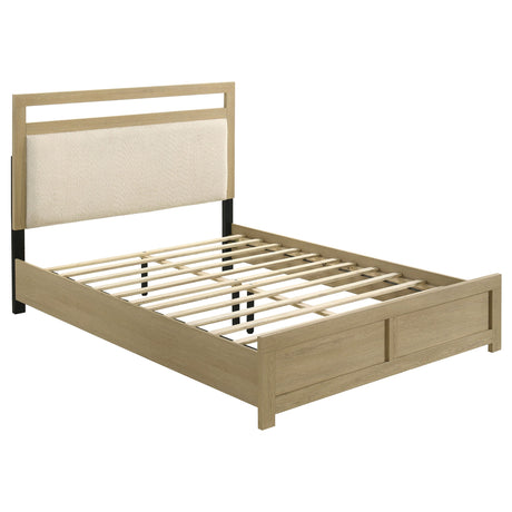 Hendricks Light Oak Queen Panel Headboard Platform Bed by Coaster at Eve Furniture