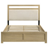 Hendricks Light Oak Queen Panel Headboard Platform Bed by Coaster at Eve Furniture