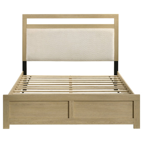 Hendricks Light Oak Queen Panel Headboard Platform Bed by Coaster at Eve Furniture
