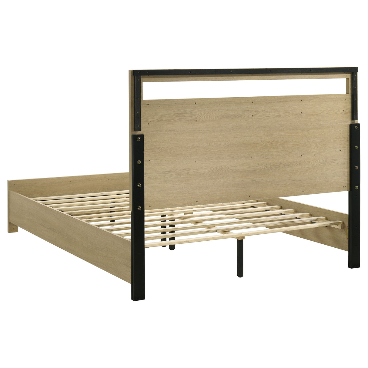 Hendricks Light Oak Queen Panel Headboard Platform Bed by Coaster at Eve Furniture