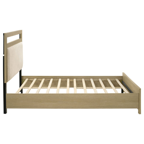 Hendricks Light Oak Queen Panel Headboard Platform Bed by Coaster at Eve Furniture
