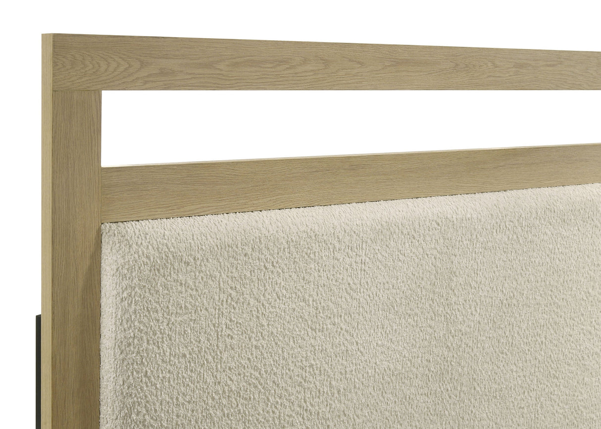 Hendricks Light Oak Queen Panel Headboard Platform Bed by Coaster at Eve Furniture