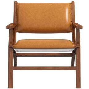 Hendrix Antique Tan Leather Arm Chair by Ashcroft Furniture at Eve Furniture