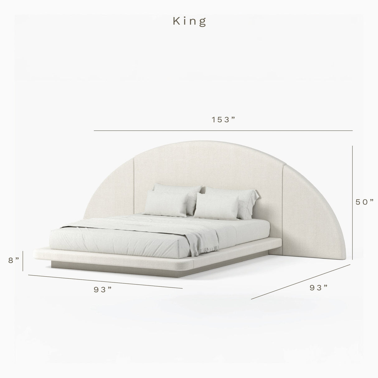 Hendrix Half Moon Bed [Made To Order] by Co.House Designs at Eve Furniture