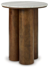 Henfield Beige/Brown Accent Table by Ashley at Eve Furniture