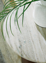 Henfield Beige/Brown Accent Table by Ashley at Eve Furniture