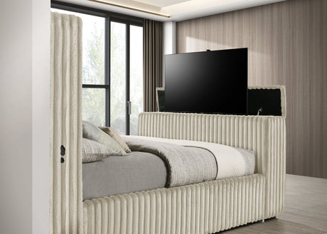 Henley Cream King bed by New Era Innovations at Eve Furniture