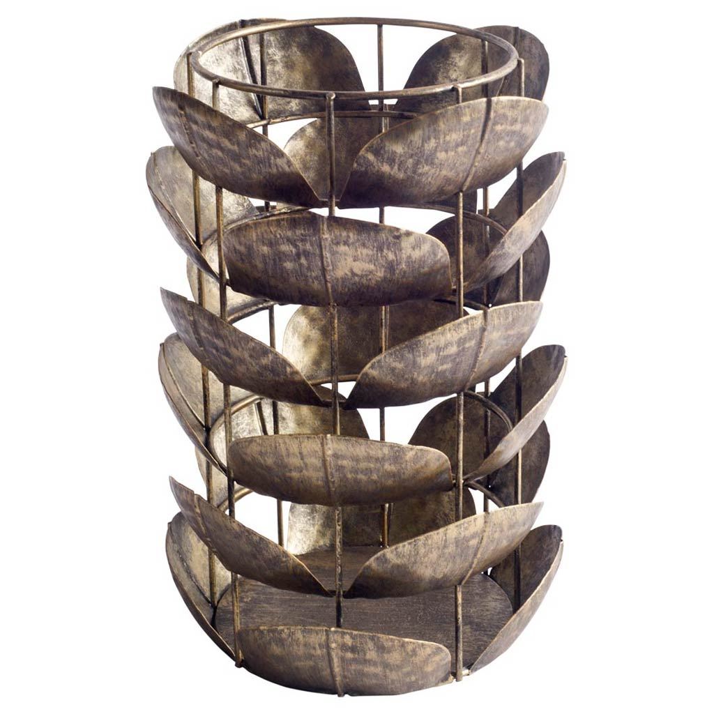 Henley I Small Bronze Metal Decorative Table Candle Holder by Mercana at Eve Furniture