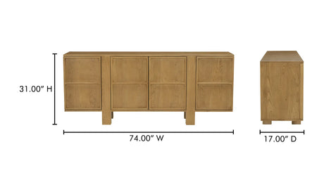 Henley Sideboard Brown by Moe's Home at Eve Furniture